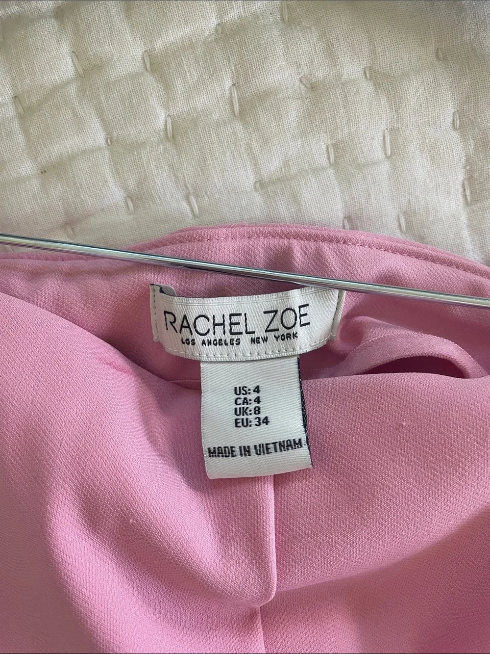 Rachel Zoe Pink Straight-Leg Tailored Pants
